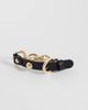 Reclaimed Vintage Reclaimed Vintage worn gold leather and chain mix bracelet - 3