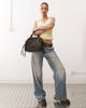 Reclaimed Vintage Reclaimed Vintage wrap front tank top with bow shoulder in buttermilk yellow - 3