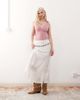 Reclaimed Vintage Reclaimed Vintage wrap front tank top with bow shoulders in rose pink - 3