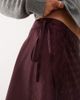 Reclaimed Vintage Reclaimed Vintage wrap mini skirt in purple satin jacquard - 4