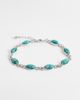 Reclaimed Vintage Reclaimed Vintage unisex faux moss agate chain link bracelet in silver - 1