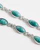 Reclaimed Vintage Reclaimed Vintage unisex faux moss agate chain link bracelet in silver - 2