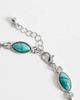 Reclaimed Vintage Reclaimed Vintage unisex faux moss agate chain link bracelet in silver - 3