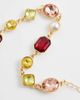 Reclaimed Vintage Reclaimed Vintage unisex gem stone bracelet with pearl detail in gold - 2