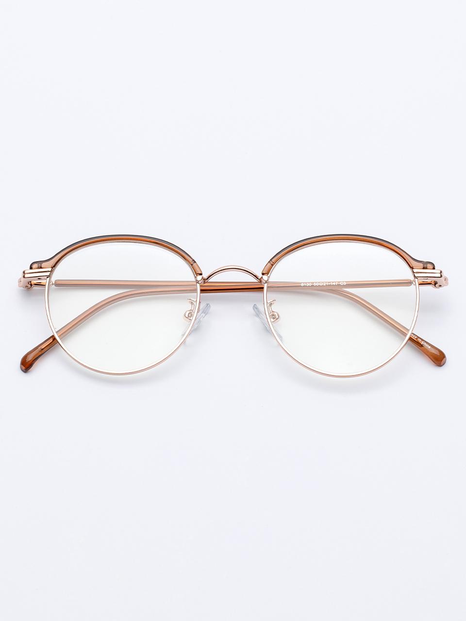 RECLOW Half-rim Lightweight Eyewear [Brown] (EG15)