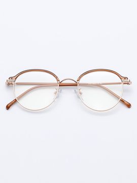 RECLOW Half-rim Lightweight Eyewear [Brown] (EG15)