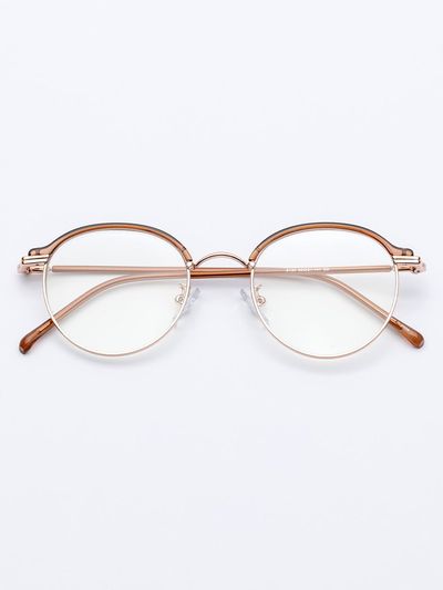 RECLOW Half-rim Lightweight Eyewear [Brown] (EG15)