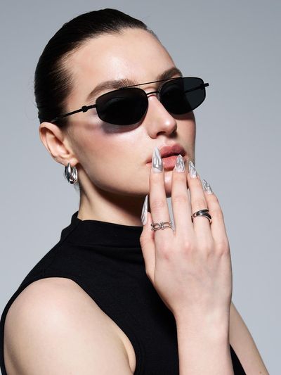 RECLOW STAINLESS GB97 SUNGLASS (GB97) [BLACK]