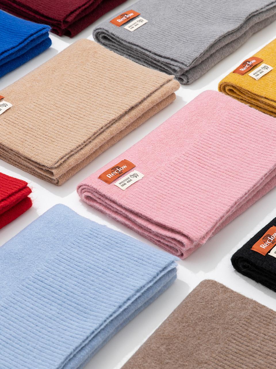 RECLOW wool touch knitwear muffler 15COLORS