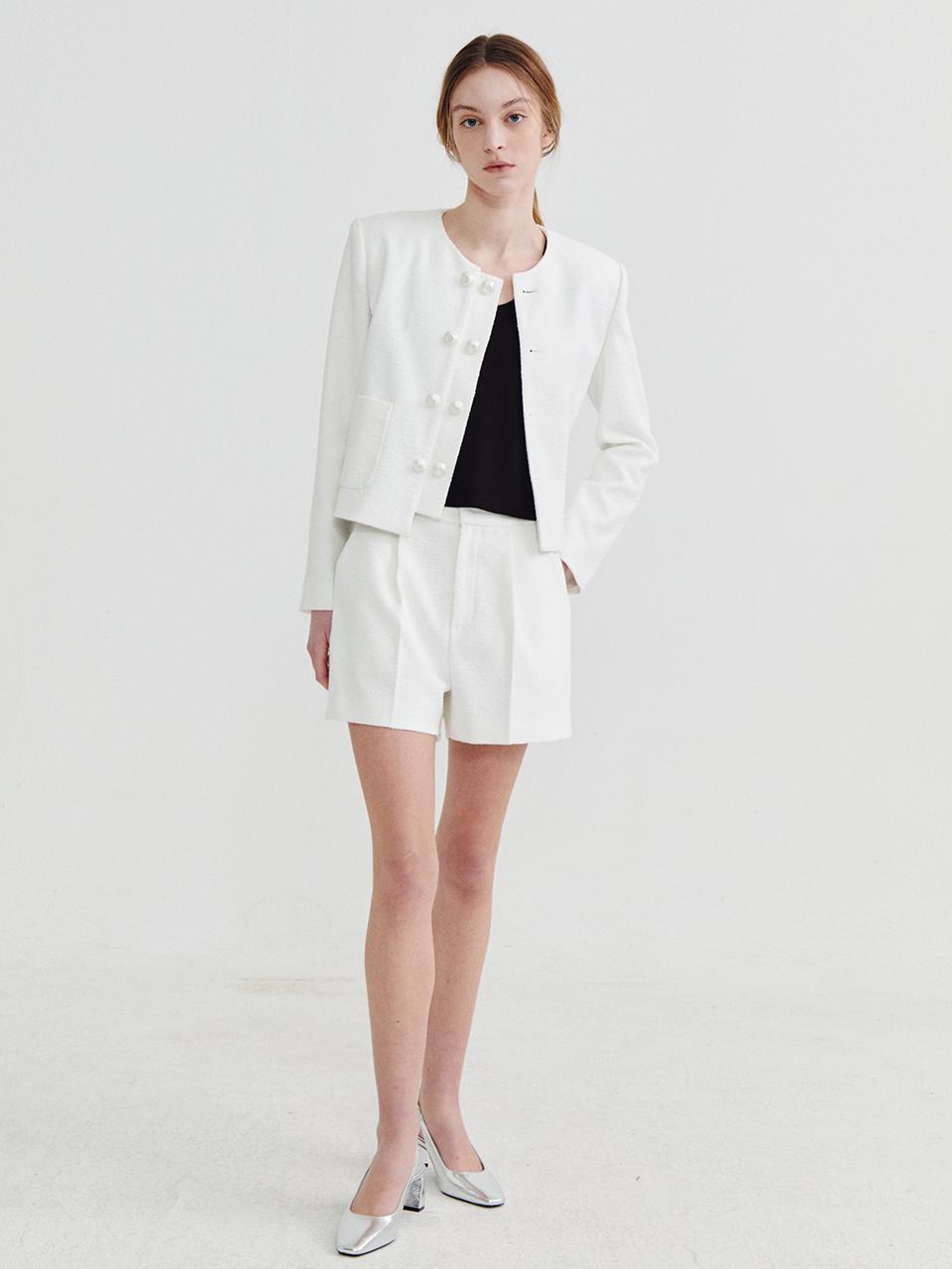 Recur,ecur Aileen tweed jacket White