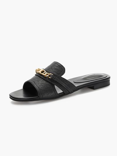Recur,ecur Anello Signature Chain Comfy Slippers - Black