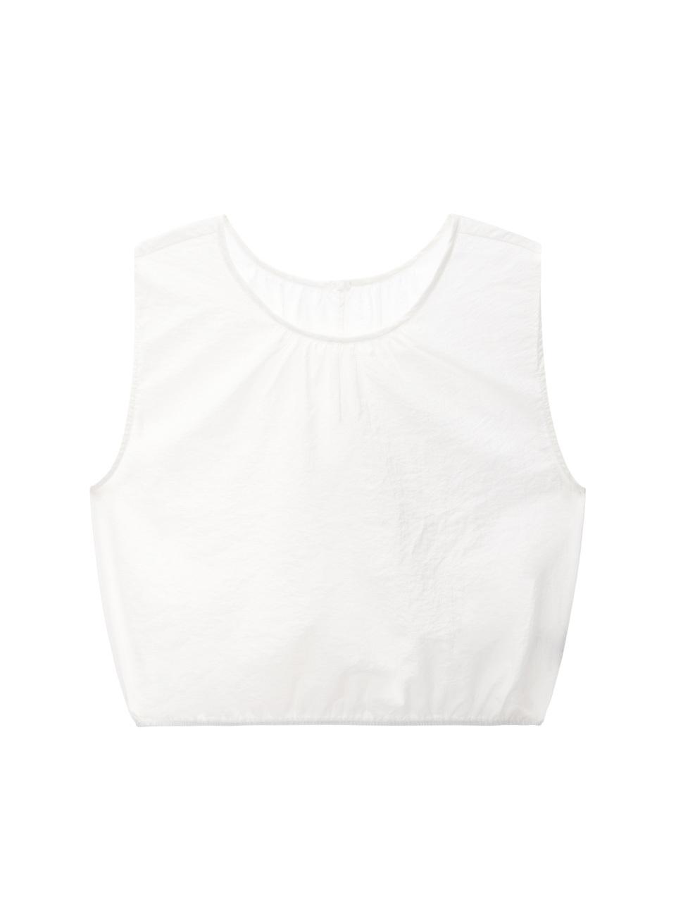 Recur,ecur Balloon sleeveless blouse_White