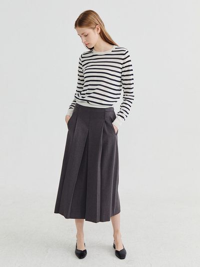 Recur,ecur Basic stripe knit White