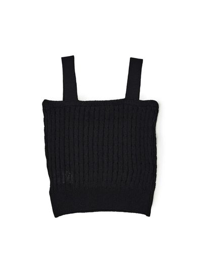 Recur,ecur Cable Knit Top_Black