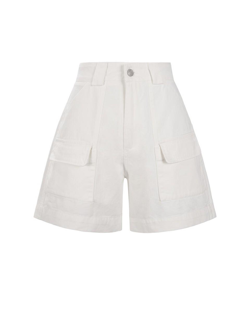 Recur,ecur Cotton pocket shorts_white