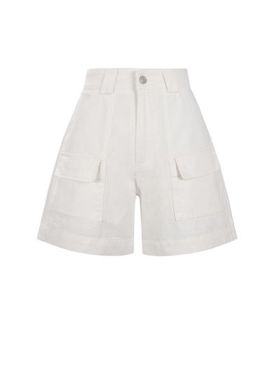 Recur,ecur Cotton pocket shorts_white