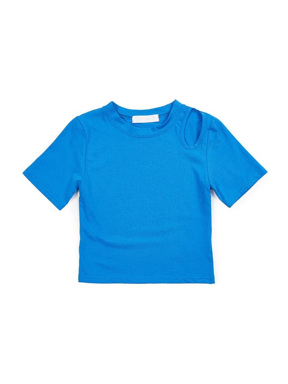 Recur,ecur Cut-out T-Shirt_Blue