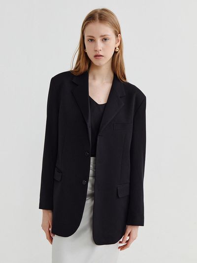 Recur,ecur Essential 2 button blazer Black
