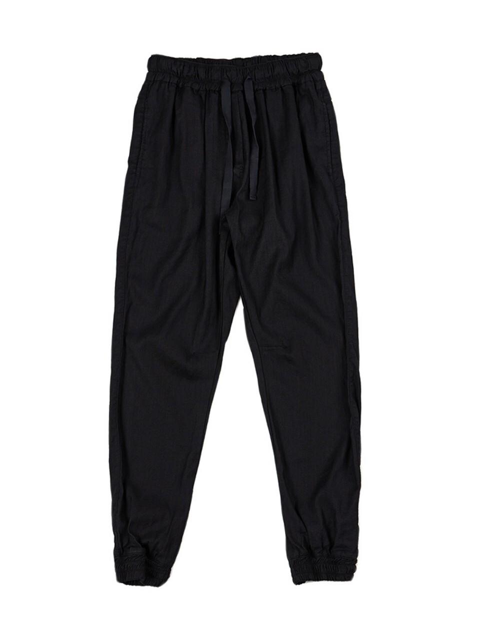 Recur,ecur Essential Linen Jogger Pants_Black