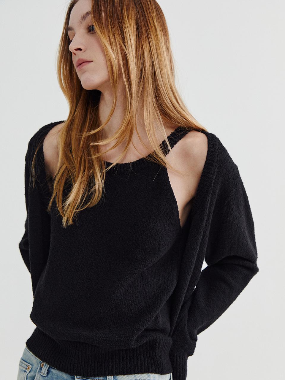 Recur,ecur Halter cardigan Black