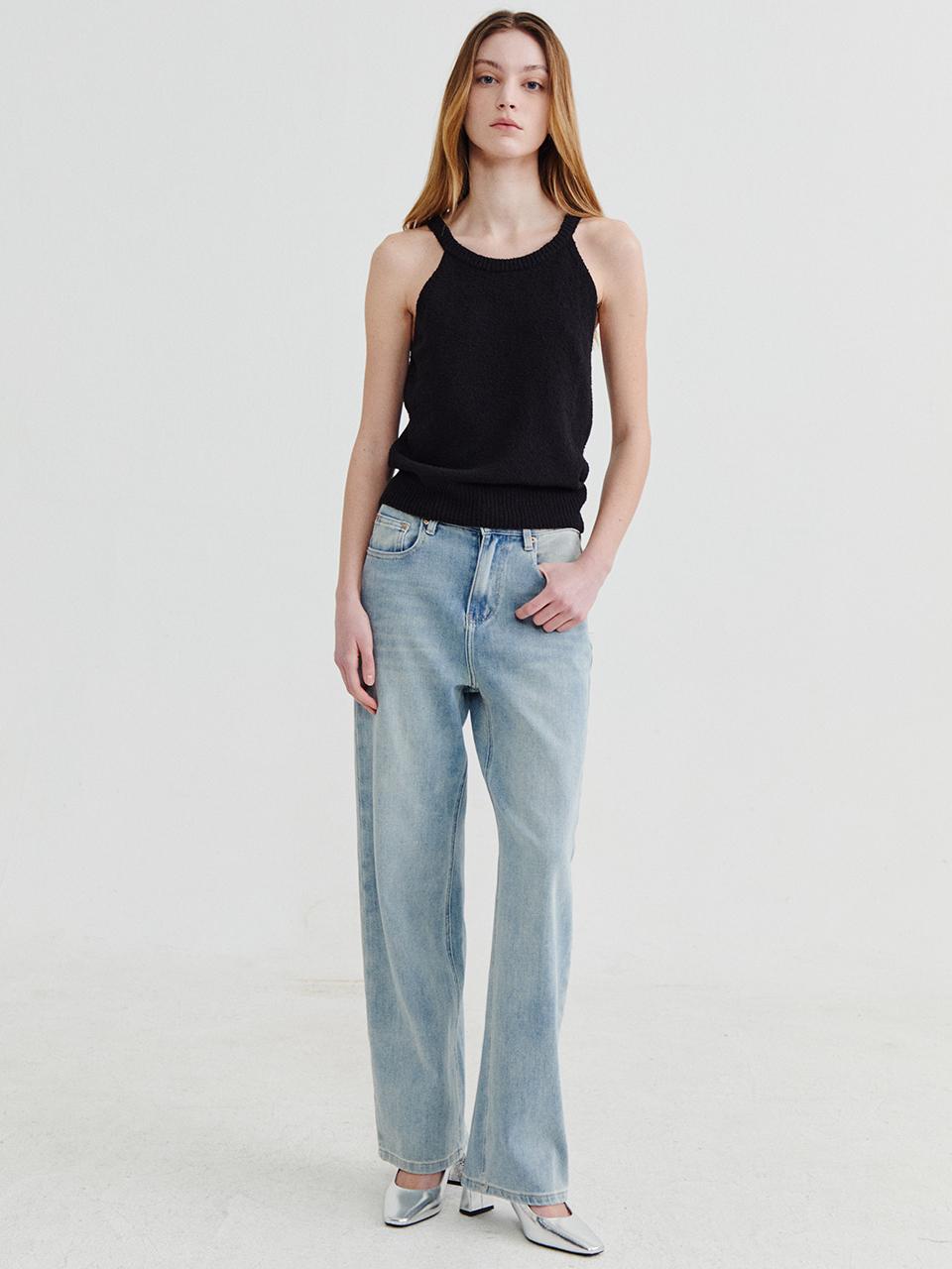 Recur,ecur Halter neck sleeveless Black