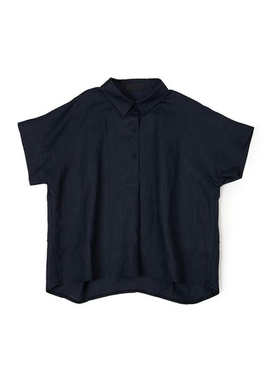 Recur,ecur Linen Blouse_Navy