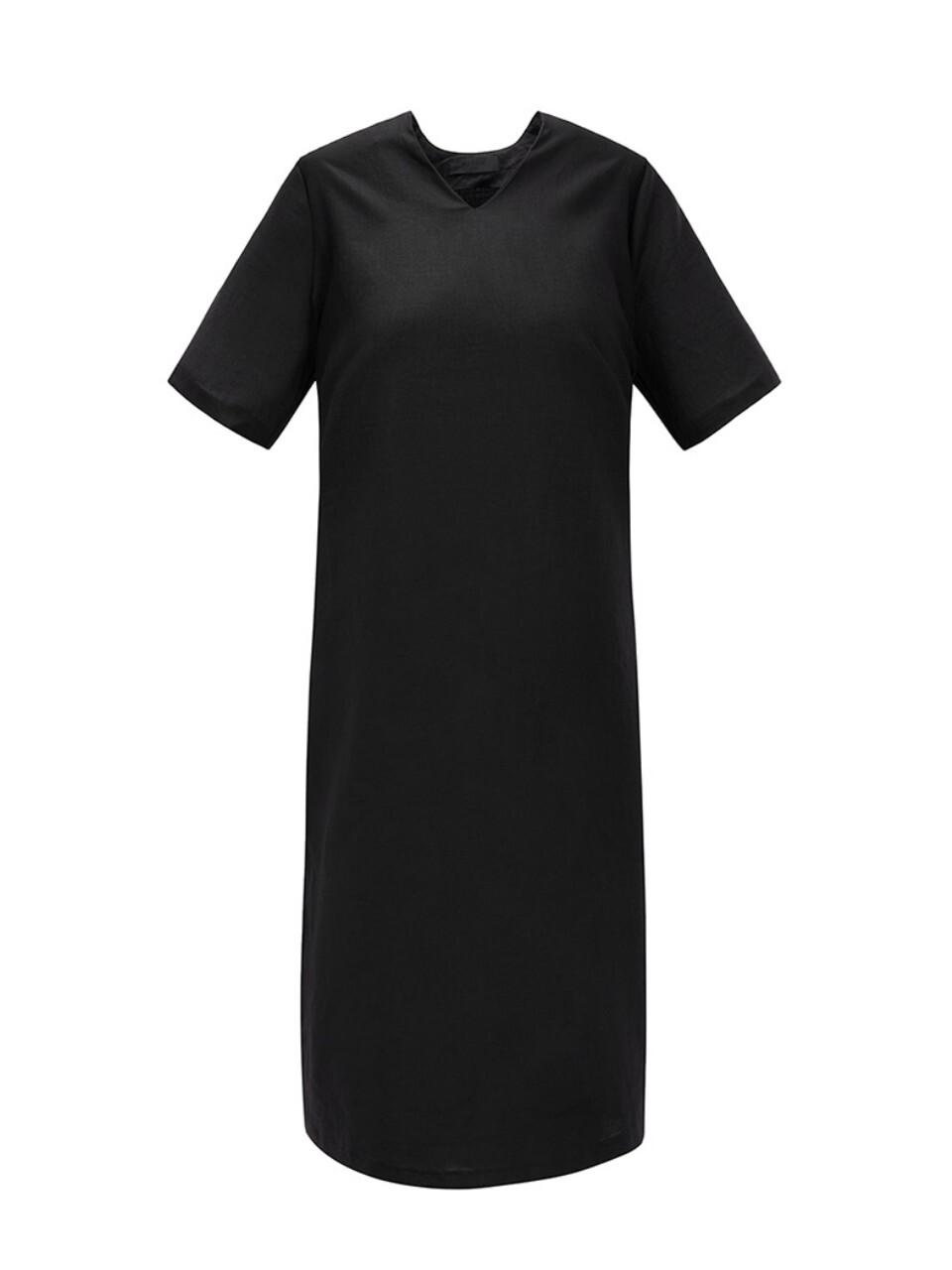 Recur,ecur Linen Long dress_Black
