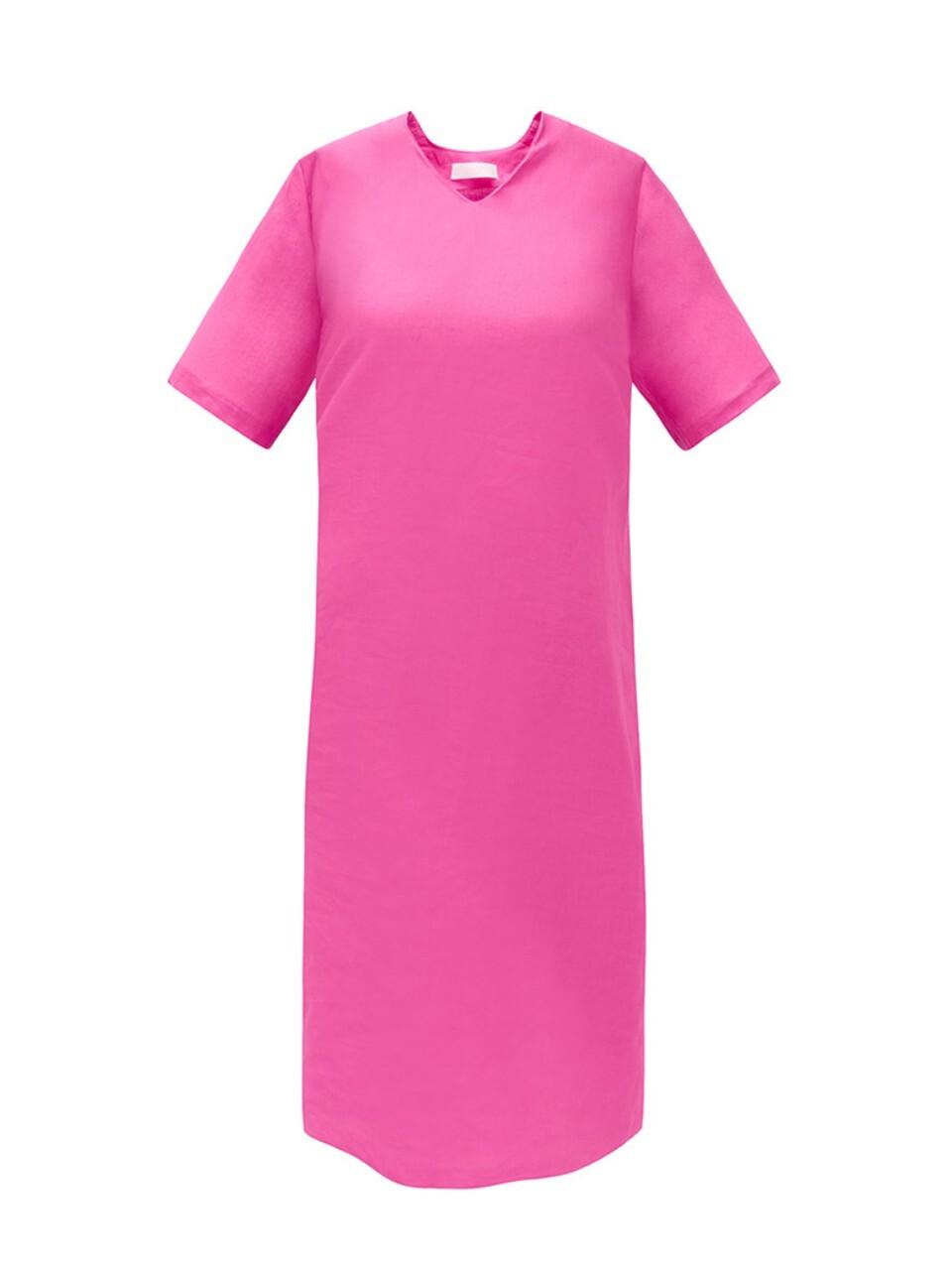Recur,ecur Linen Long dress_Pink