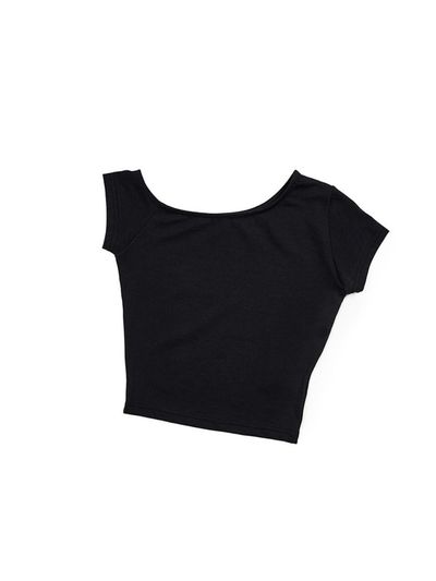 Recur,ecur One Shoulder T-Shirt_Black