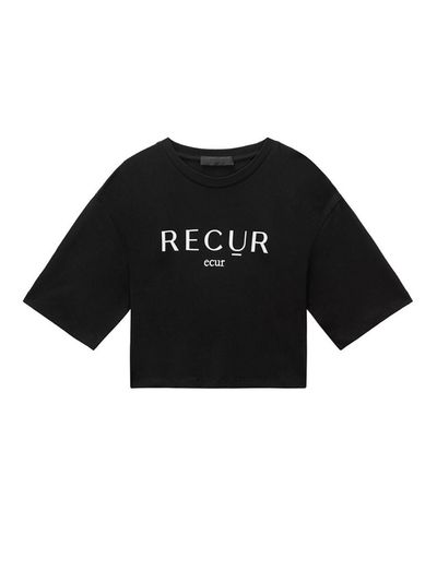 Recur,ecur R Crop T-Shirt_Black