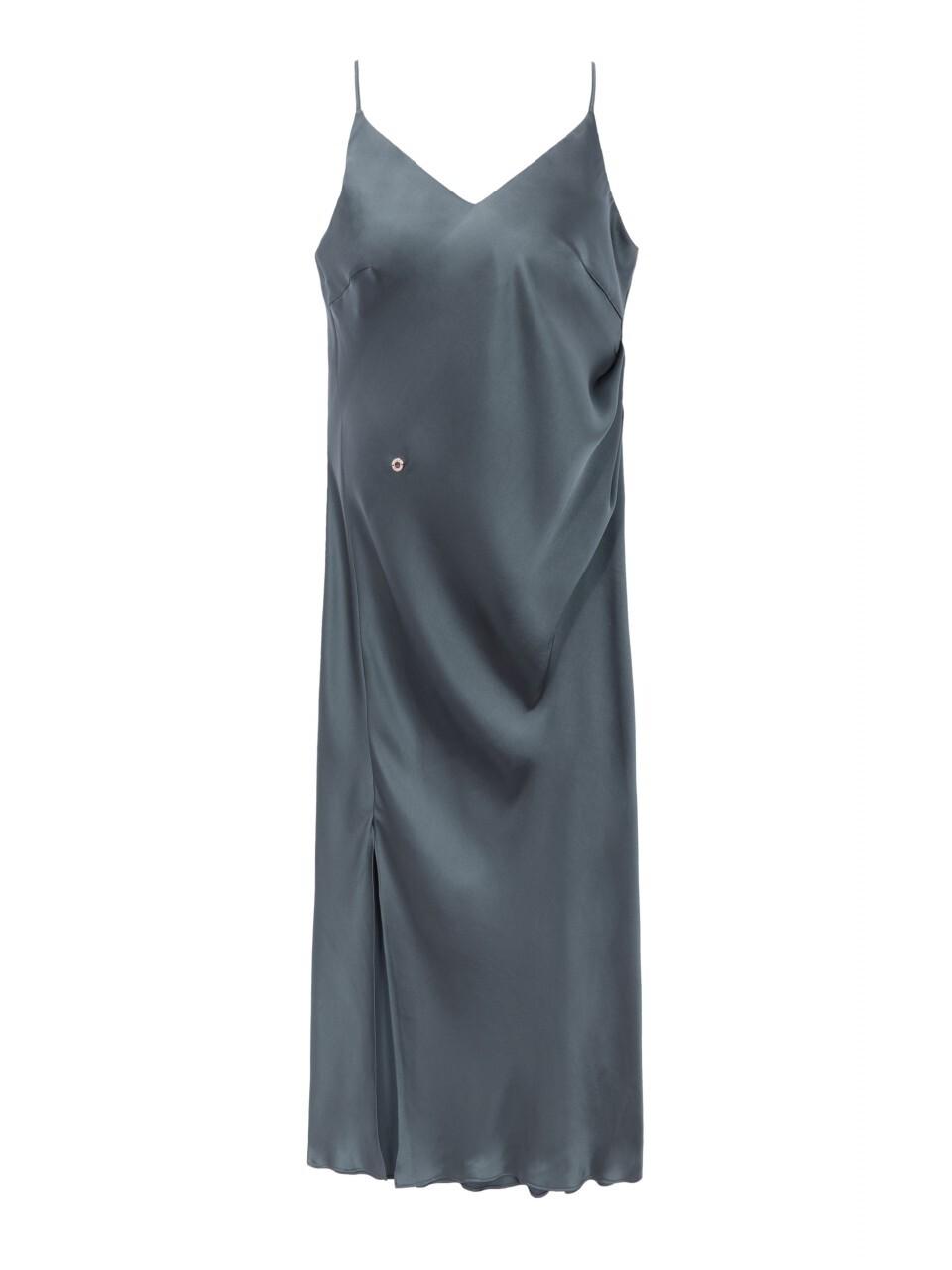 Recur,ecur Satin slip dress Charcoal