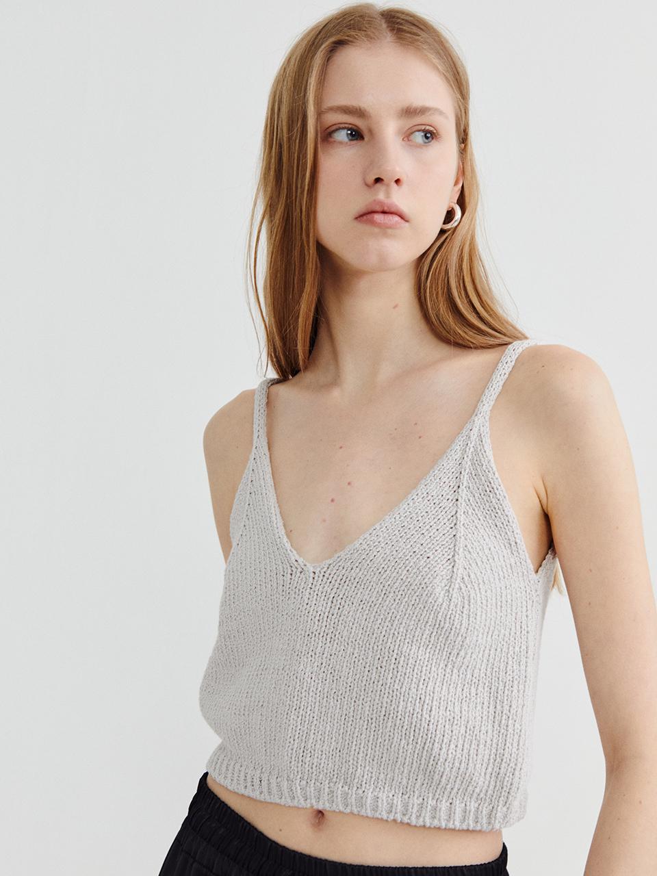 Recur,ecur Sleeveless knit Light gray