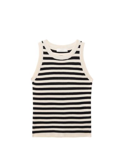 Recur,ecur Stripe knit top_Beige