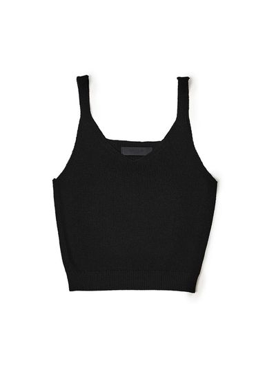 Recur,ecur Texture Sleeveless Knit Top_Black