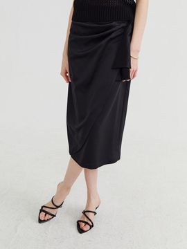Recur,ecur Tulip Wrap Skirt Black