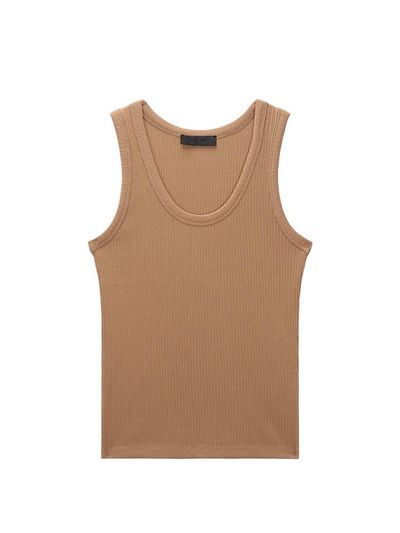 Recur,ecur U neck sleeveless_brown