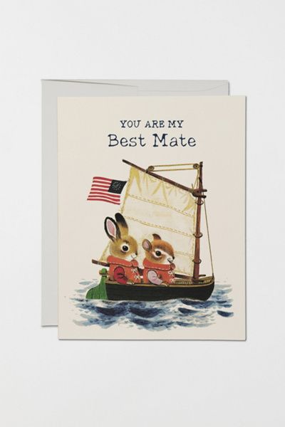 Red Cap Cards Red Cap Cards Red Cap Best Mate Greeting Card at Urban Outfitters