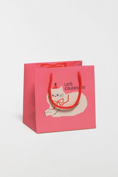 Red Cap Cards Red Cap Cards Red Cap Fluffy Cat Small Gift Bag at Urban Outfitters