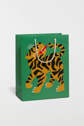Red Cap Cards Red Cap Cards Red Cap Growling Tiger Large Gift Bag at Urban Outfitters