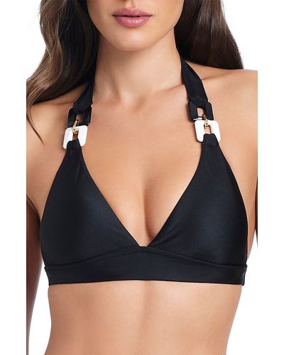 Red Carter Red Carter Chain Detail Halter Bikini Top