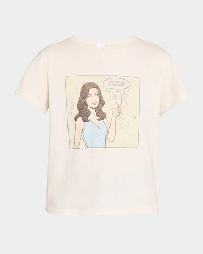 RE/DONE 5 O & apos;Clock Graphic-Print Cotton T-Shirt