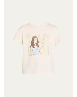 RE/DONE 5 O'Clock Graphic-Print Cotton T-Shirt