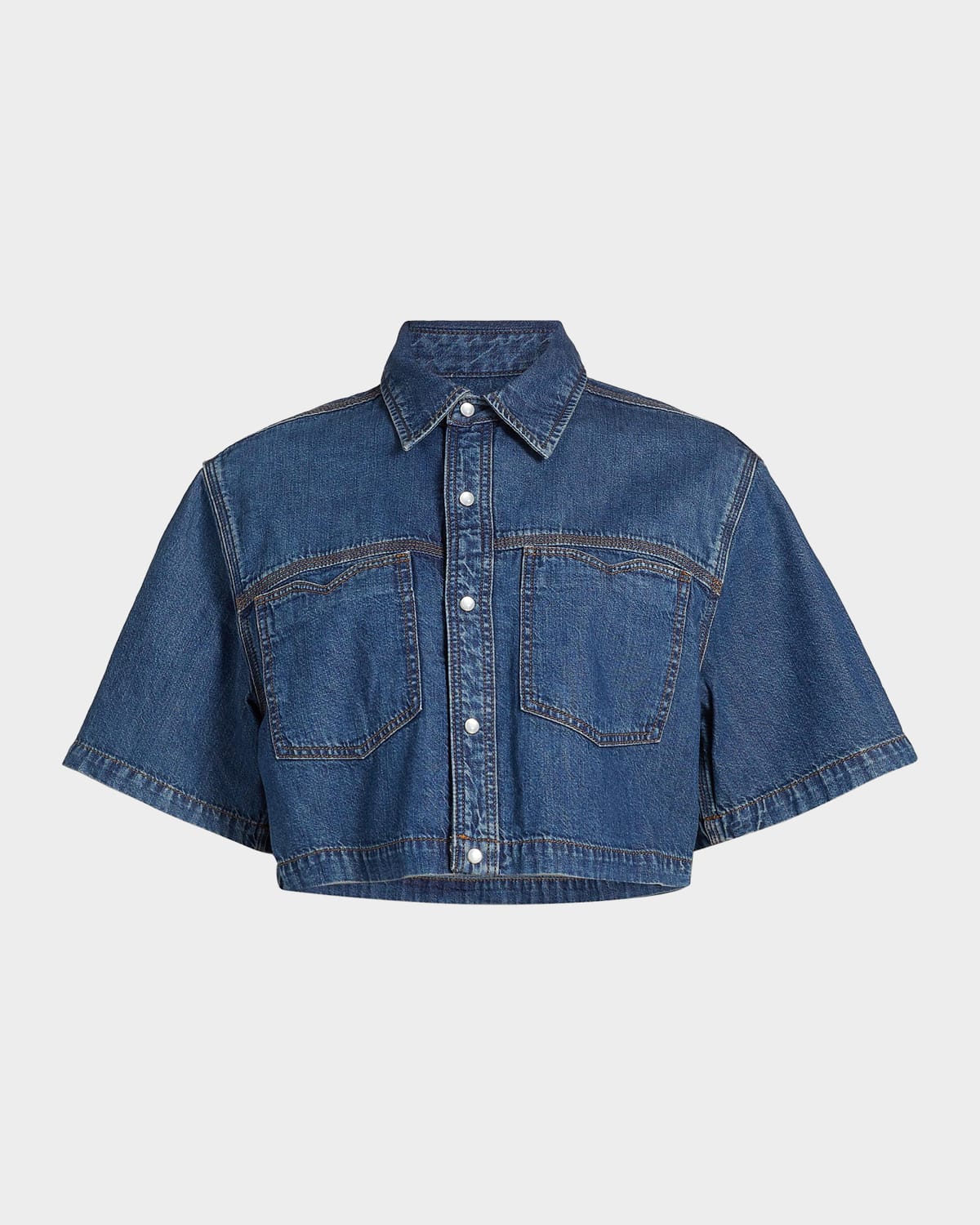 RE/DONE Denim Oversized Crop Shirt