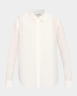 RE/DONE Dillon Cotton-Silk Voile Button-Front Shirt