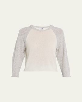 RE/DONE Featherweight Cashmere Baseball Tee