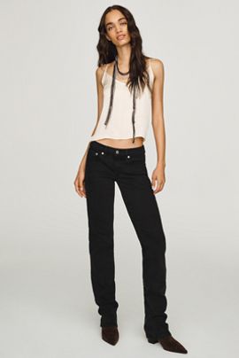RE/DONE Lean Low-Rise Straight-Leg Jeans