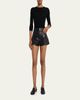 RE/DONE Leather A-Line Shorts - 2