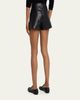 RE/DONE Leather A-Line Shorts - 3