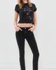RE/DONE RE/DONE 50s Do Not Disturb Boxy Tee Washed Black - 5