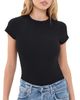 RE/DONE RE/DONE 60s Slim Tee Thong Bodysuit Black - 1